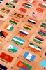 Набор деревянных фишек с флагами "Все страны мира"