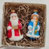 Набор ёлочных игрушек – Дед Мороз и Снегурочка