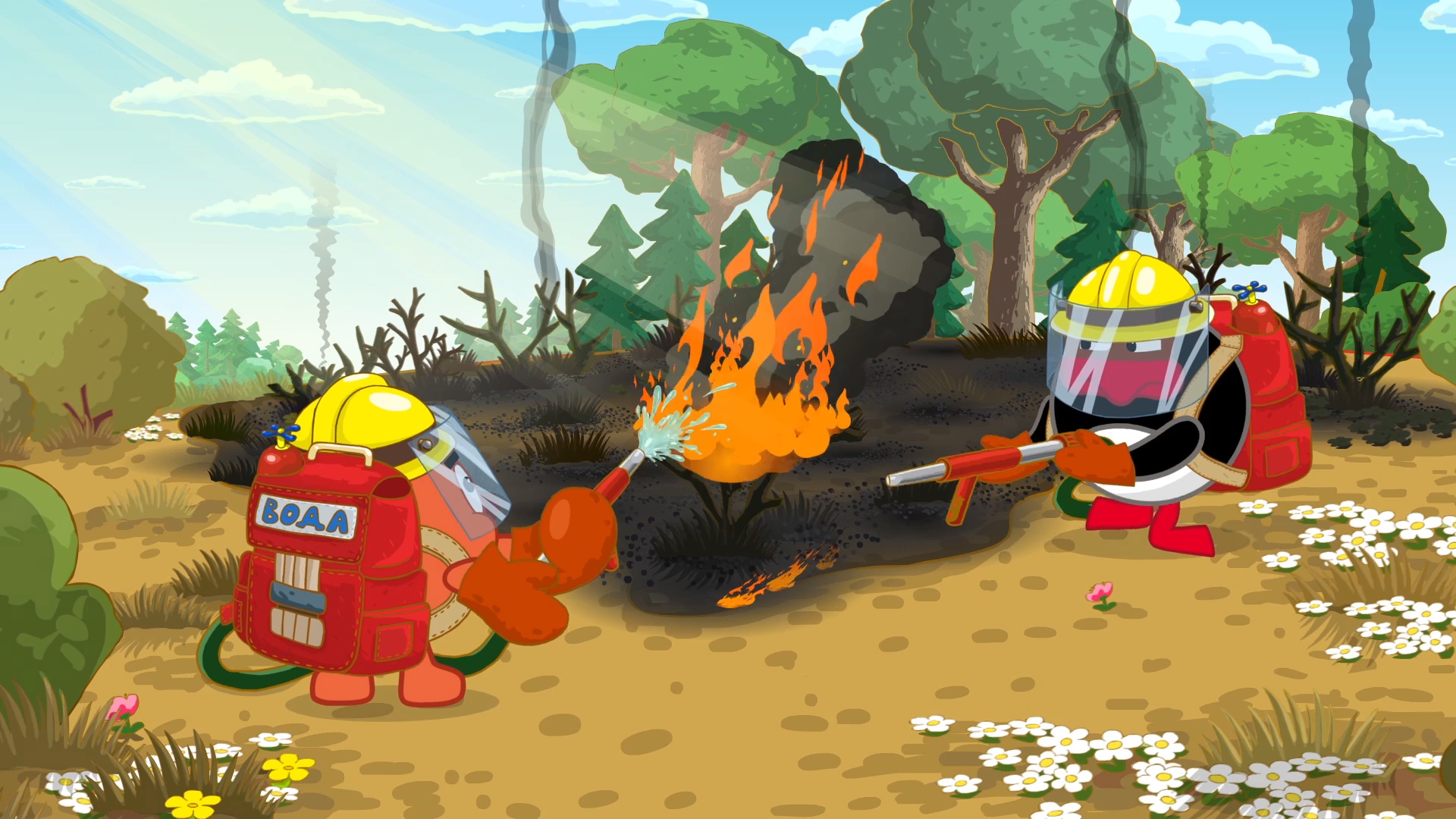 «Фиксики» и «Смешарики» выпустили новые мультфильмы о лесных пожарах — фото: 4