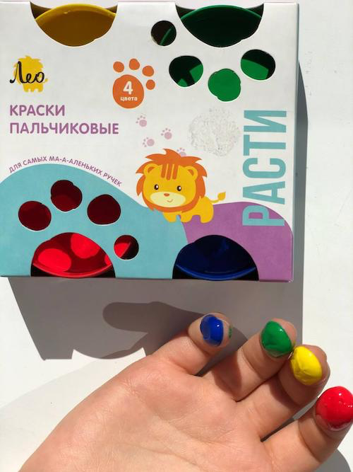 Новинка - Краски пальчиковые 4 и 6 цветов от ТМ Лео